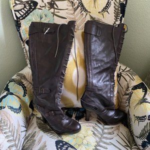 Sam Edelman Brown Lace Up Over the Knee Boots Sz 9